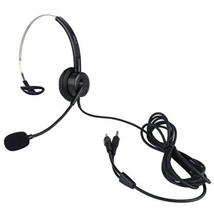 Cuifati Adjustable Headphone HD Sound Comfortable Breathable OverEar Headset with Antistatic Design, Ideal Replacement for All Head Sizes - Lightweight Flexible Plastic Headphones for (3.5mm Dual