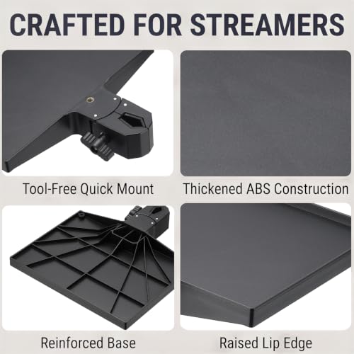 Microphone Stand Tray 8.9x6.5in Microphone Stand Plastic Tray Black - color: Black, size: 8.9x6.5in