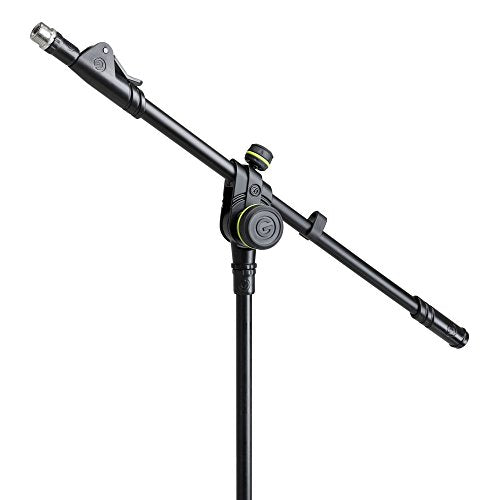 Gravity MS 2322 B Microphone Stand with Round Base and 2-Point Adjustment Telescoping Boom (GMS2322B) - style: Round Base and 2-Point Adjustment Telescoping Boom