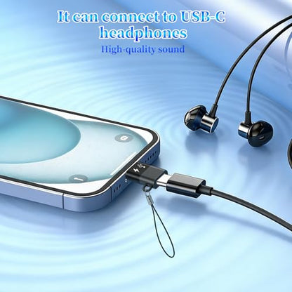 USB C to Lighting OTG Adapter for Connecting DJI Mic Mini and DJI Mic Series Receiver to iOS iPhone 14 13 12 11 Smartphone/PC/Mac Connector Wireless Microphone Receiver (1)