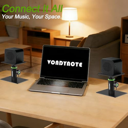 Vondynote 2-Pack Studio Monitor Stand Small 6" Tall Tablet Stand Holders | Desktop Speaker Stands, Height Adjustable, For Small Speakers, Projector, HiFi, Bluetooth Speakers - color: Standard