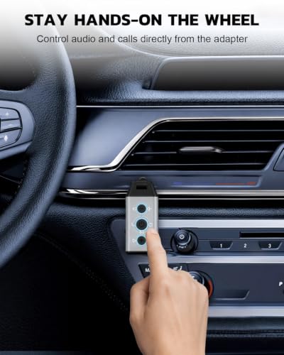 1Mii B04 Bluetooth 5.4 Car Adapter, AUX Bluetooth Receiver for Home Stereo