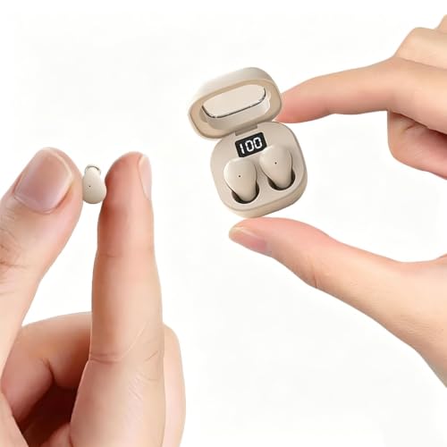 Small Mini Invisible Earbuds Wireless Bluetooth Ear Buds for Small Ears | Discreet Smallest Sleep Earbuds For Small Ears Ear Buds Low Profile Tiny Skin Tone Sleeping Earbuds For Small Ear Canals - color: Nude