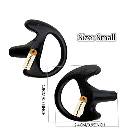 Replacement Earmold Earbud (Left and Right Ear) for Two Way Radio Acoustic Coil Tube Earpiece - Open Ear Insert Earmould Earbuds Black, Small, Soft Silicone Material, 5 Pairs, Lsgoodcare - size: Small Size-5Pack