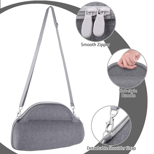 co2CREA Case for JBL Charge 6 Portable Bluetooth Speaker, Gray | High-Density Foam Padding, Reinforced Handle, Detachable Shoulder Strap, Compact Lightweight Design, Dust Protection - color: Gray Case