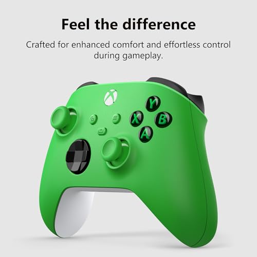 Xbox Wireless Gaming Controller | Velocity Green | Consoles, PCs, TVs, mobile, and more | Textured Grip | Wireless, Bluetooth, USB-C Connectivity - style: Velocity Green