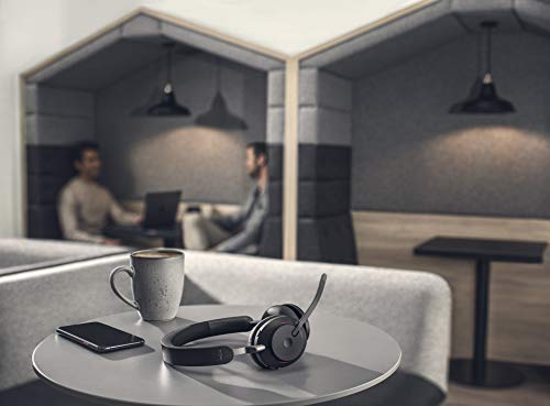 Jabra Evolve2 65 Wireless Headset USB-C Mono MS, Bluetooth Dongle, Compatible with Zoom, Webex, Skype, Smartphones, Tablets, PC/MAC, 26599-899-899 (Black), Global Teck Gold Support Plan Included - color: USB-C (Black), style: Evolve2 65 MONO