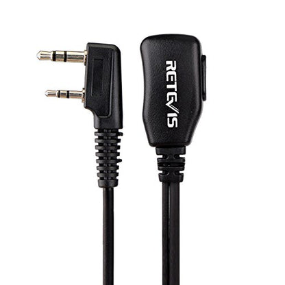 Retevis Walkie Talkie Earpiece with Mic, for RT22/RT21/RT68/H777/RT86 | Comfortable Acoustic Tube, Compatible with Pxton, Baofeng BF-888S, Kenwood walkie talkies, Surveillance Headset(1 Pack) - style: Acoustic Tube