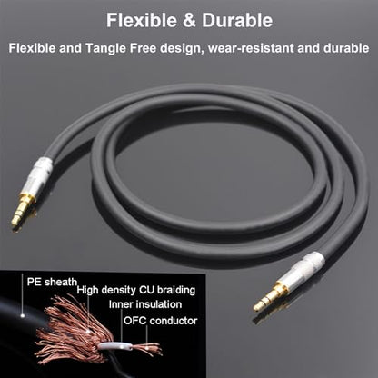 3.5mm AUX Cord 1.6ft, Stereo Audio Cable 3.5mm Male to Male Stereo Aux Cable Gold-Plated Pure Coppper Shell Clear Sound - size: 1.6ft/0.5M, style: 3.5mm Straight
