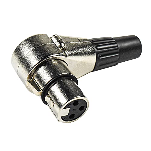 HQRP 2-Pack 3-Pin XLR Adjustable Right Angle Female Connector with 7 Different Position, Compatible with Pro Audio DJ Band XLR Plug Jack Right Angle 3 Pin Mic Microphone Speaker Audio Cable Connector - style: Female