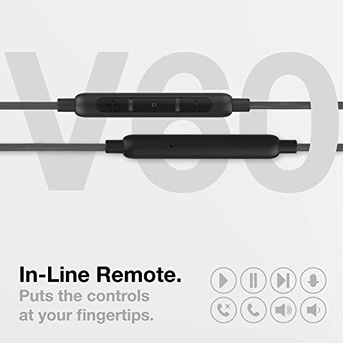 Thore Compatible with iPhone Earbuds (Apple MFi Certified) Lightning Connector in-Ear Earphones (V60) Wired Headphones with Microphone for iPhone 14 Pro Max/13/12/11/XR/Xs - Black - color: Black
