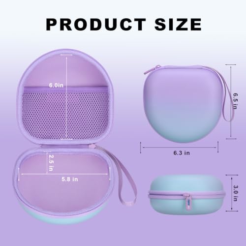 Kids Headphone Case for Candy Bila/Acer Gradient Purple(Case Only) | for iClever BTH12 HS19 BTH20 BT22 BTH26/JoySpark/MIDOLA/ADOOPE/Voopwink /EarFun/JLab/eKids Spiderman/IMYB Kids Headphones - color: Gradient Purple