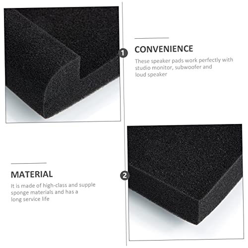KESYOO 2pcs Acoustic Sponge Sound Isolation Cushions Noise Isolation Mat for Studio Monitors Shockproof Speaker Pads Reduces Vibrations Unwanted Resonance