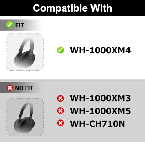 WH-1000XM4 Hinge Replacement Kit Swivel Hinge + U-Shaped Metal Lock Glove Repair Parts Genuine Compatible for Sony WH-1000xm4, Hinge Spin with Replacement Parts (Black)