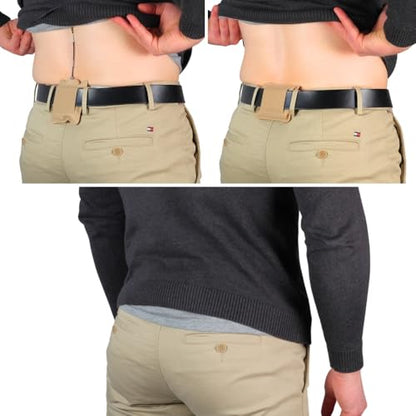 URSA Belt Pouch with Clips - Versatile Rigging for Wireless Transmitters (Beige, Small) - color: Beige, size: Small