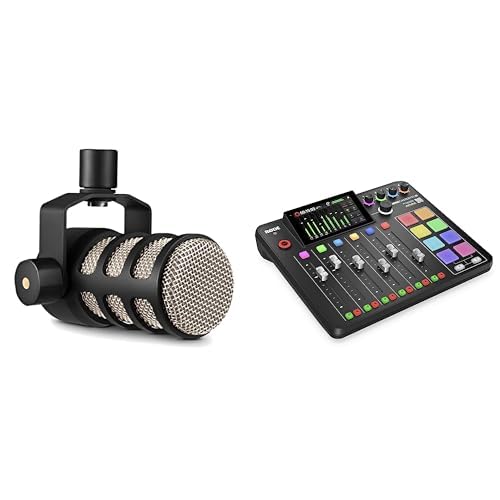 Rode Rodecaster Pro II Podcast Production Console & Rode PodMic Cardioid Dynamic Broadcast Microphone