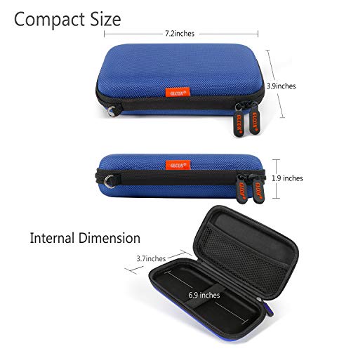 Blue Hard EVA Case for WD Seagate Hard Drive, Shockproof Bag - color: Blue