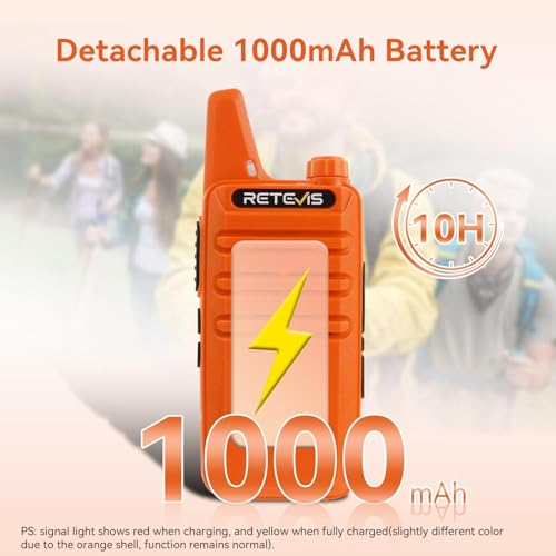 Retevis RT22 Walkie Talkies, Portable FRS Two Way Radio with Earpiece - color: Orange