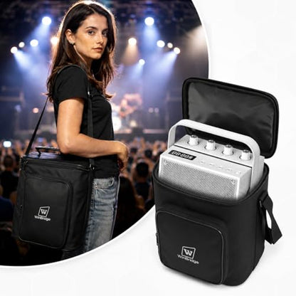 Carrying Case for S99 Voice Amplifier,Portable Speaker Microphone Combo Bag | Designed for S99 microphone speaker Set, this protective case offers padded protection, accessory storage and easy carrying.