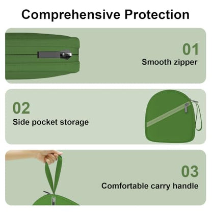 Headphone Headset Case Bag Compatible with JBL Tune/Sony/BERIBES/Soundcore by Anker/TOZO/KVIDIO/JLab/Bose On-Ear Headphones, Olive Drab - color: 7.Olive Drab