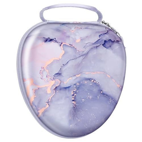 Fintie Hard Case for AirPods Max 2 (2026) and AirPods Max 1 (2024/2020) | Travel Carrying Storage Bag, Shockproof, Protective, Auto Wake/Sleep, Lilac Marble - color: lilac marble