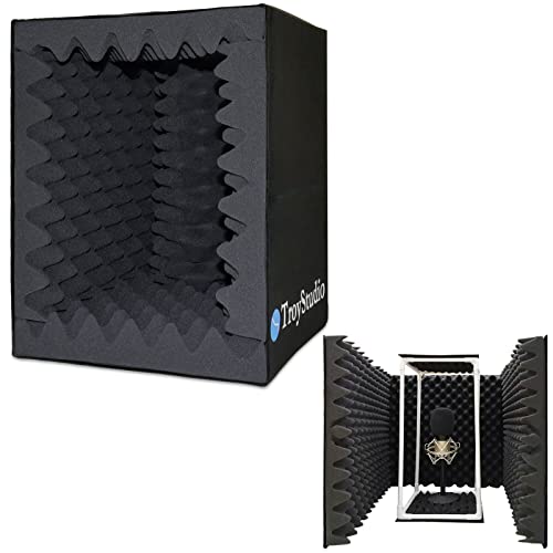 TroyStudio Portable Sound Recording Vocal Booth Box & Microphone Isolation Shield