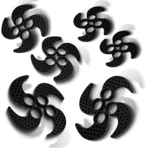 4 Pairs Anti-Slip Ear Fins - Ear Hooks Replacement for jaybird X2 X3, jaybird Blue Bud X, Aukey Latitude Ear Buds, Qy7 QY8 Earphones, MPOW Swift Earphones - color: Black/SML