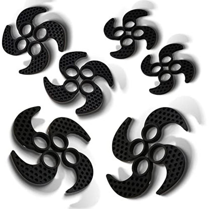 4 Pairs Anti-Slip Ear Fins - Ear Hooks Replacement for jaybird X2 X3, jaybird Blue Bud X, Aukey Latitude Ear Buds, Qy7 QY8 Earphones, MPOW Swift Earphones - color: Black/SML