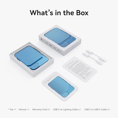 Khadas Tea Portable Headphone Bluetooth Amplifier,HiFi Hi-Res DAC USB Bluetooth 5.0, LDAC/aptX HD, PCM, DSD, MQA 32bit/384KHz ESS ES9281ACPro Qualcomm QCC5125 (Teal Blue) - color: Teal Blue
