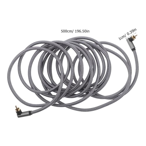 5m Coaxial Digital Audio Cable with Braided Shielding and Connectors for Home Theater and Television Accessories