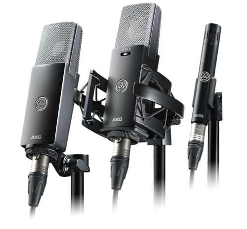 AKG C104 Professional Large Diaphragm Cardioid Condenser Microphone – XLR Studio Mic for Podcasting, Streaming, Broadcasting & Music Recording, Low Noise, High SPL, Sustainable Design - style: C104