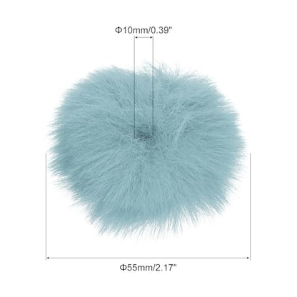 MECCANIXITY Furry Microphone Windscreen 10mm x 55mm Mic Cover Windshield for Indoor Outdoor Microphone Light Blue 5 Pack - color: Light Blue