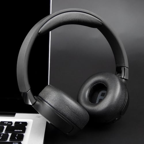 SOULWIT Earpads Replacement for JBL Tune 600(T600BTNC 600BTNC)/660(T660NC 660NC)/670(T670NC 670NC) Headphones, Ear Pads Cushions with Soft Protein Leather, Noise Isolation Foam - Black - color: Black