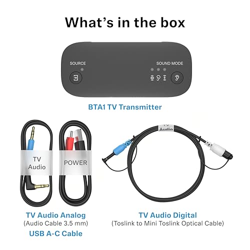 Sennheiser BTA1 TV Transmitter for Bluetooth Auracast Wireless Headphone - style: Transmitter Only