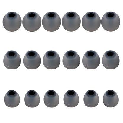 Earbud Replacement Tips Silicone Earbud Tips Eartips Fit Most in-Ear Earbuds(Inner Hole 3.8mm -5.1mm) Headphone Earbuds Rubber Tips 9 Pairs S M L - color: Black/Grey