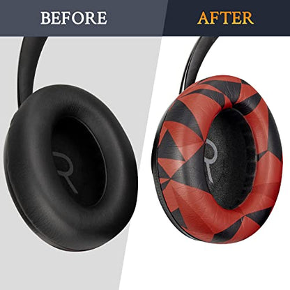 SOULWIT Protein Leather Replacement Earpads for Bose 700 (NC700) Wireless Headphones, Ear Pads Cushions with Softer Protein Leather, High-Density Noise Cancelling Foam, Added Thickness - Red Storm - color: Red Storm