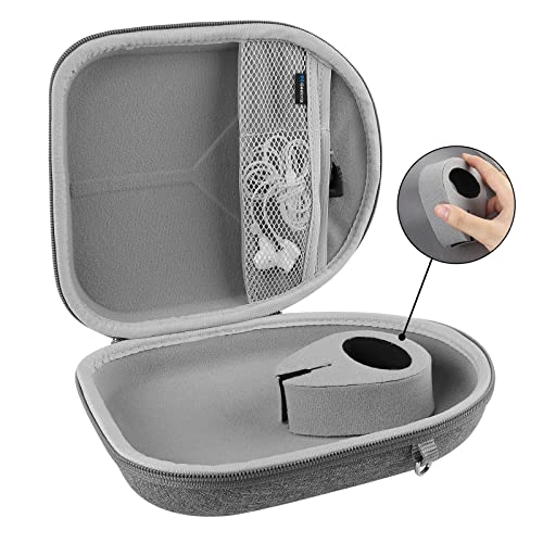 Geekria Shield Headphones Case for Lay Flat On-Ear/Over-Ear Headphones, Replacement Hard Shell Travel Carrying Bag with Cable Storage, Compatible with Bose, Skullcandy, Grado Headsets (Grey)