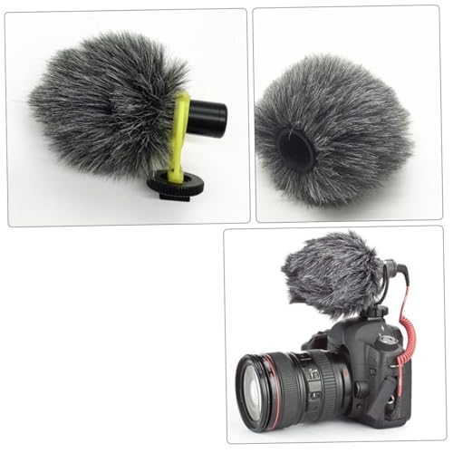 Vaguelly Windscreen Microphone Cover Windproof Furry Protector for Camera Microphones Reduces Wind Noise Easy to Use