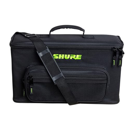 Shure by Gator Padded Carrying Bag that Holds Up to 2 Wireless Mic Systems; (SH-WRLSSCARRYBAG-2) - size: Gig Bag, style: Dual Wireless System