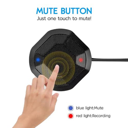 Conference USB Microphone No Speaker,Desktop Computer Mic, Noise-Canceling Technology, Plug & Play, Compatible with Windows & MacOS - style: Classic