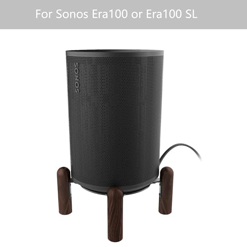 Desk Black Walnut Stand for Sonos Era100 and Era100 SL Speaker (Sonos Era100 and Era100 SL)