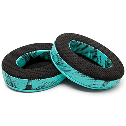 WC Freeze - Cooling Gel Earpads for ATH M50X / SteelSeries Arctis/HyperX | Made by Wicked Cushions | Fits SteelSeries Arctis, ATH M50X, Turtle Beach Stealth & More. Cooler for Longer | Speedracer Cyan - color: Speedracer Cyan