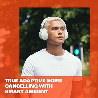 JBL Live 770NC - Wireless Over-Ear Headphones with True Adaptive Noise Cancelling with Smart Ambient, Up to 65 Hours of Battery Life, Comfort-fit Fabric Headband & Carrying Pouch (Black) - color: Black