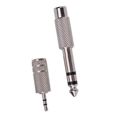 Nightwolf 8 Pieces Audio Adapter Set - Gold Stereo 6.35mm 1/4inch to 3.5mm 1/8inch and 3.5mm to 2.5mm Mic Plug Connector
