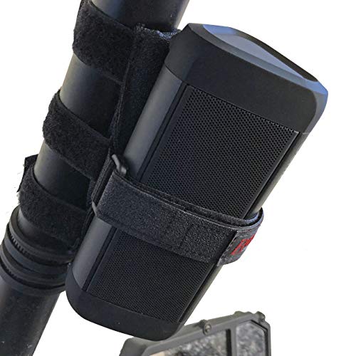 Bushwhacker UTV and Wakeboard Tower Speaker Mount - Adjustable Non-Slip Strap for Roll Bars - Fits Bluetooth Portable Speakers Up to 12" - Cage, Side-by-Side, Boat Accessory