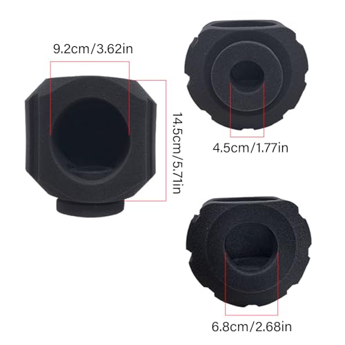 Microphone Windscreen Studio Microphone Noise Isolation Shield Windshield For Mics Soundproof Covers 1PC - color: White and black brac