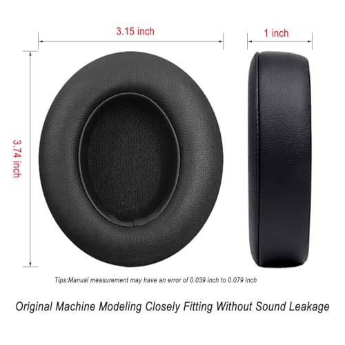 Replacement Ear Pads for Beats Studio 2 & Studio 3 Wired & Wireless Headphones Cushions withSoft Protein Leather, Noise Isolation Memory Foam(Titanium Grey)
