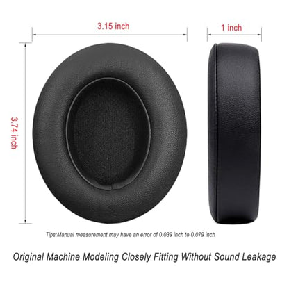Replacement Ear Pads for Beats Studio 2 & Studio 3 Wired & Wireless Headphones Cushions withSoft Protein Leather, Noise Isolation Memory Foam(Titanium Grey)
