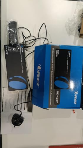 OREI 8K 4-Port HDMI Switch, HDMI Audio, 3.5mm, Optical, Dolby Atmos, DTS:X