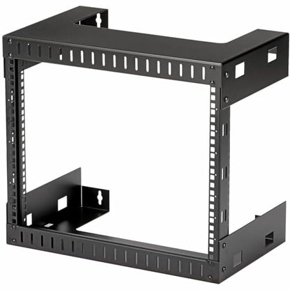 StarTech.com 2-Post 8U Heavy-Duty Wall-Mount Network Rack, 19" Open Frame Server Rack, 12" Deep, Wall Mount Data Rack for IT / AV / Patch Panel / Computer Equipment, TAA (RK812WALLO) - size: 8U